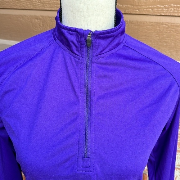Boombah Quarter Zip Lightweight Semi Fitted Long Sleeve Women's Top Size Medium - Picture 2 of 8